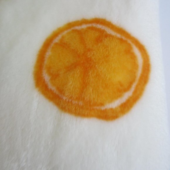 Rae Dunn Squeeze the Day Orange Queen Size Plush Blanket Throw - Picture 5 of 5